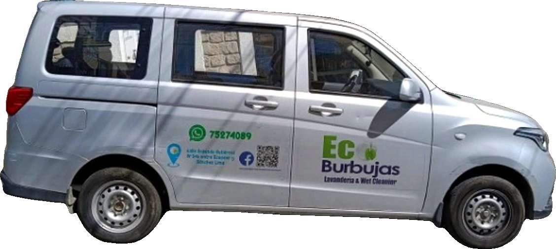 La camioneta de EcoBurbujas